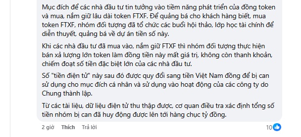 Ai từng giao dịch FTXF cần chú ý: Công an tiếp tục tìm người bị hại