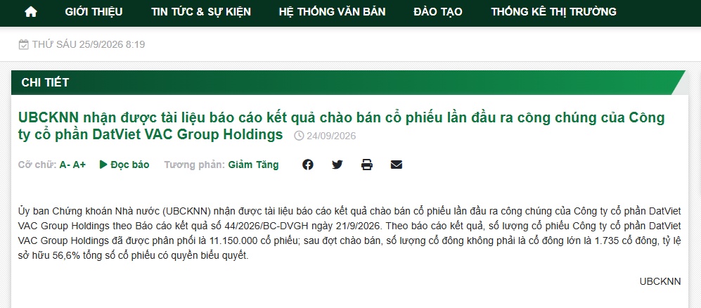 DatVietVAC sắp lên HOSE, hơn 1.700 cổ đông đã “ngồi kín ghế”