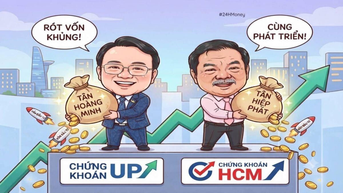 Các nhóm liên quan Tân Hoàng Minh, Tân Hiệp Phát muốn rót 1.500 tỷ vào 2 CTCK