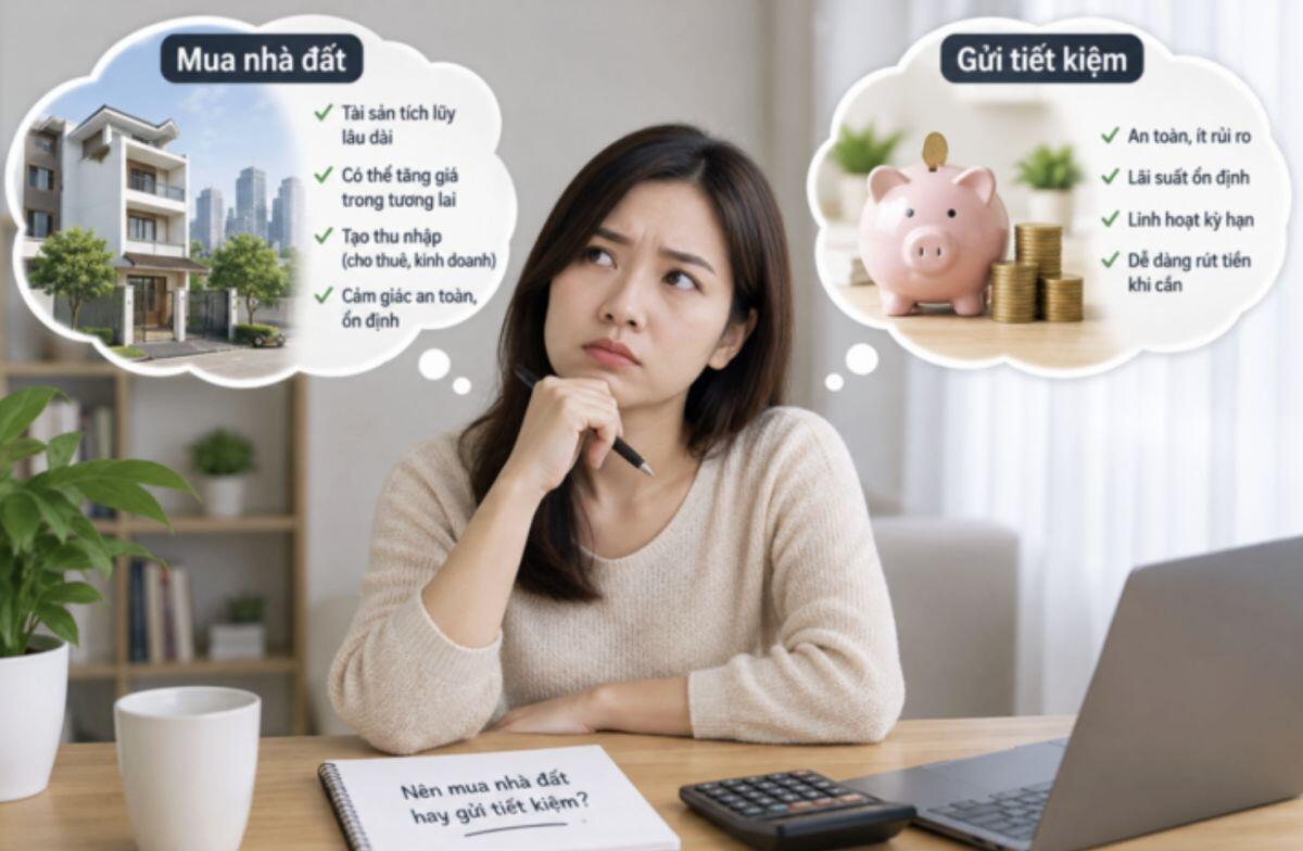 Nên mua nhà đất hay gửi tiết kiệm lúc này?