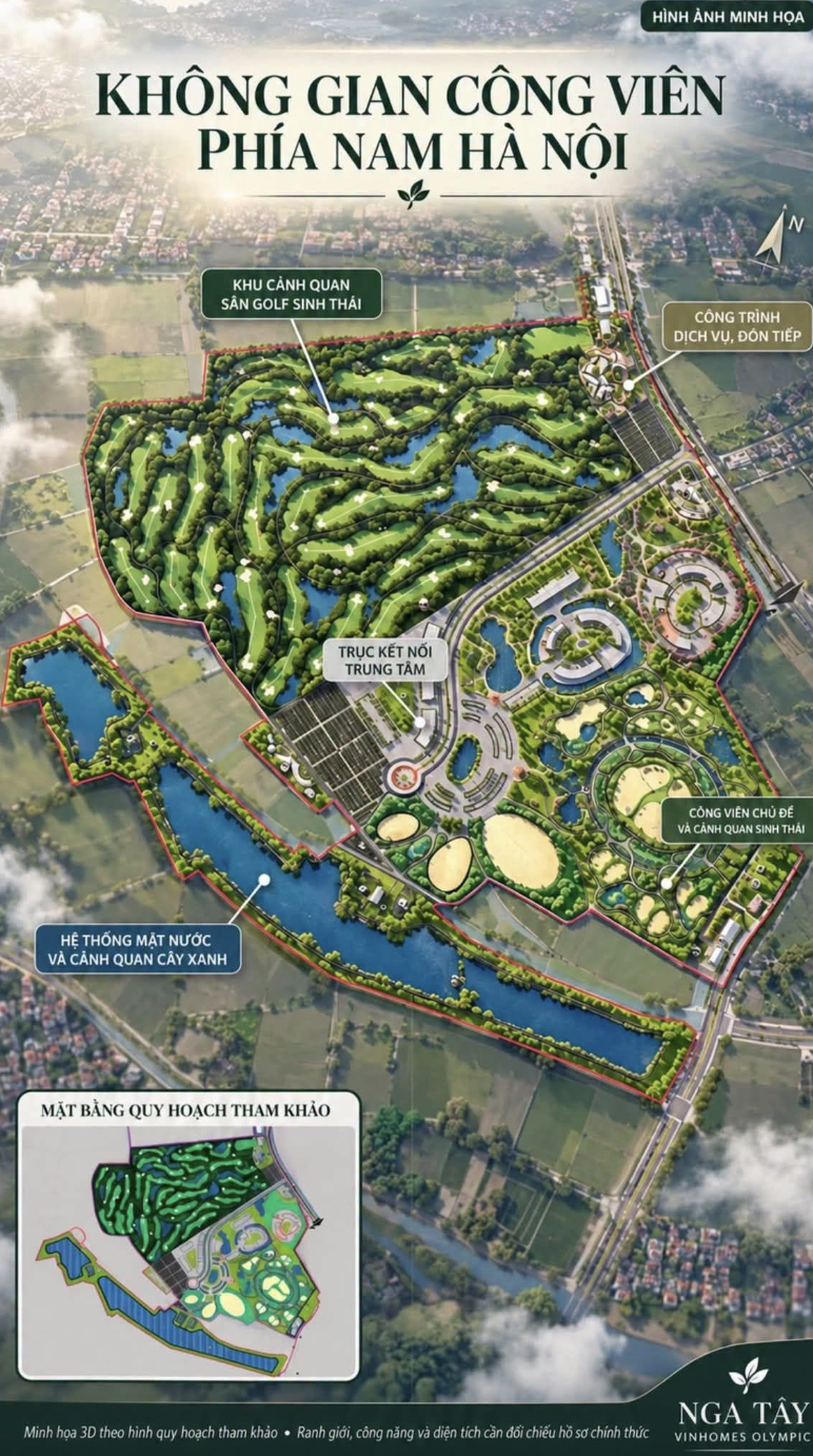 Lộ diện công viên 480ha tại Vinhomes Olympic: Có gì bên trong mà gây chú ý?