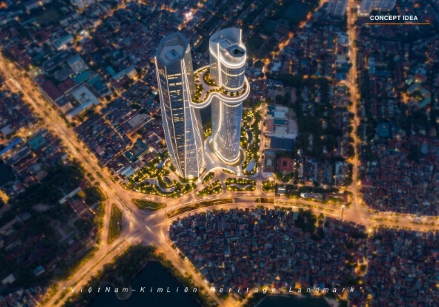 Khu đất giữa Hà Nội sắp “lột xác”? Hé lộ đôi tháp 99 tầng cao 568m và đại tổ hợp bên trong