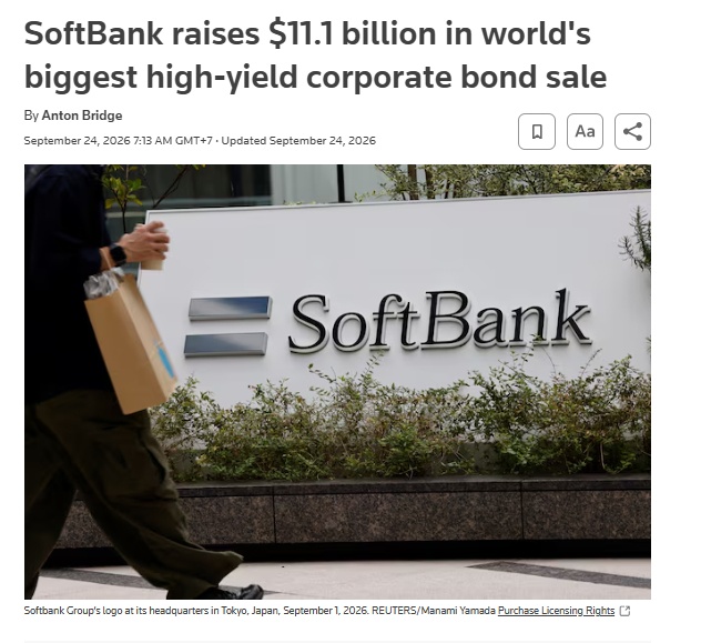 SoftBank đi vay “khủng”: 11,1 tỷ USD, lãi suất cao nhất gần 10%