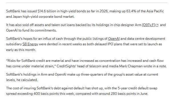 SoftBank đi vay “khủng”: 11,1 tỷ USD, lãi suất cao nhất gần 10%