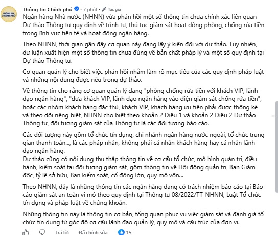 NHNN lên tiếng về chuyện “soi từ khách VIP đến sếp ngân hàng”