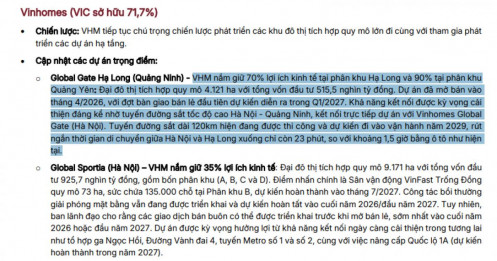 Vinhomes hưởng lợi lớn đến đâu từ đại dự án Global Gate 4.121ha đang mở bán?