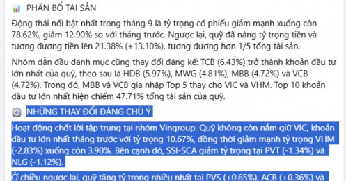 VIC bị bán sạch, VHM tiếp tục bị giảm tỷ trọng: Quỹ lớn đang tính toán điều gì?