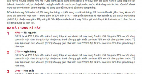 3 cổ phiếu nào đang bị thị trường định giá thấp?