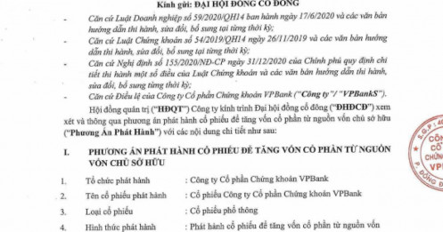 VPBankS chuẩn bị tăng vốn khủng, vốn điều lệ sắp chạm mốc tỷ USD!