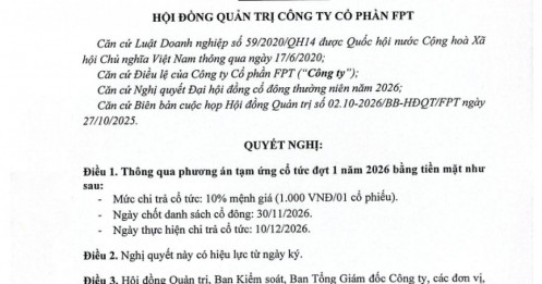 FPT vừa có thông báo quan trọng giữa lúc cổ phiếu lao dốc