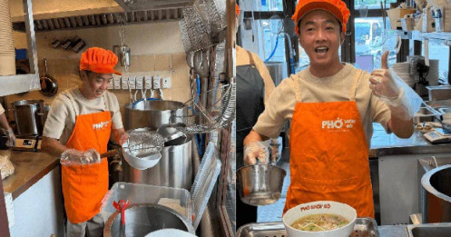 Doanh nhân Nguyễn Quốc Cường đứng bếp bán phở, bát "Super Sườn Bò" giá bao nhiêu?