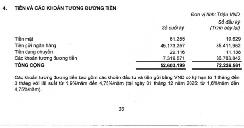 Vingroup liên tục giữ hơn 100.000 tỷ đồng tiền mặt