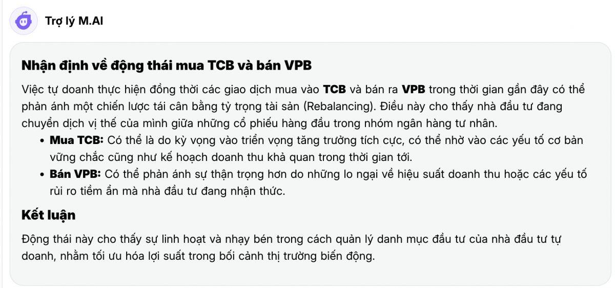 Tự doanh nay thích TCB, hết “mặn mà” VPB