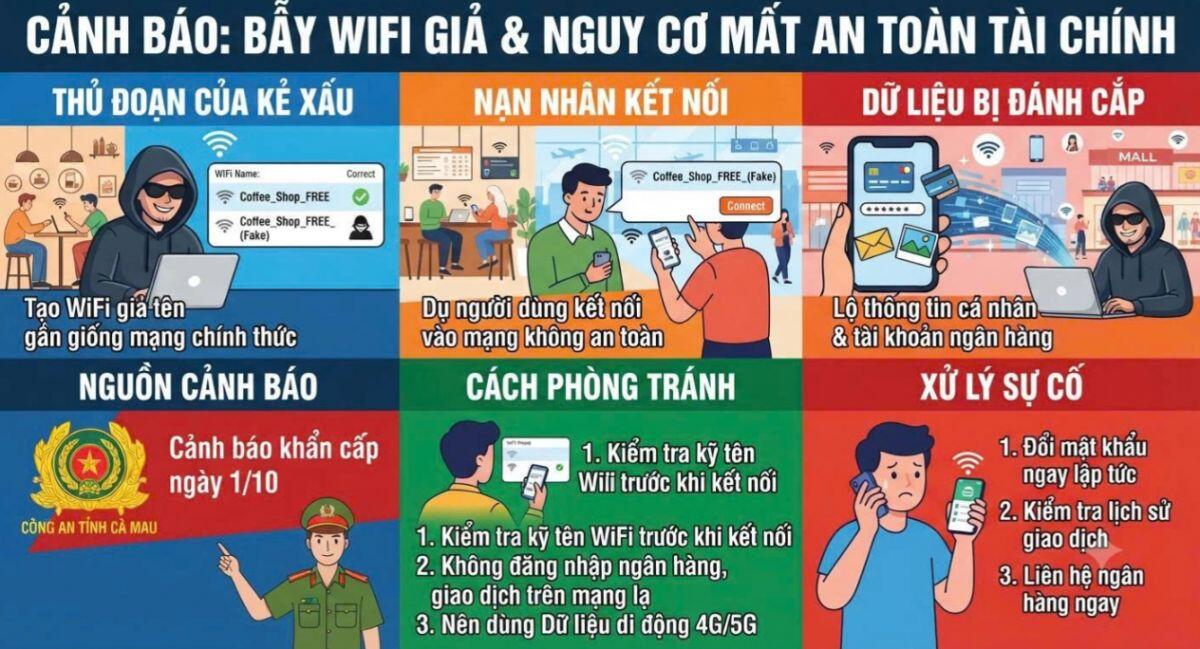 Dùng wifi công cộng có nguy cơ lộ tài khoản ngân hàng