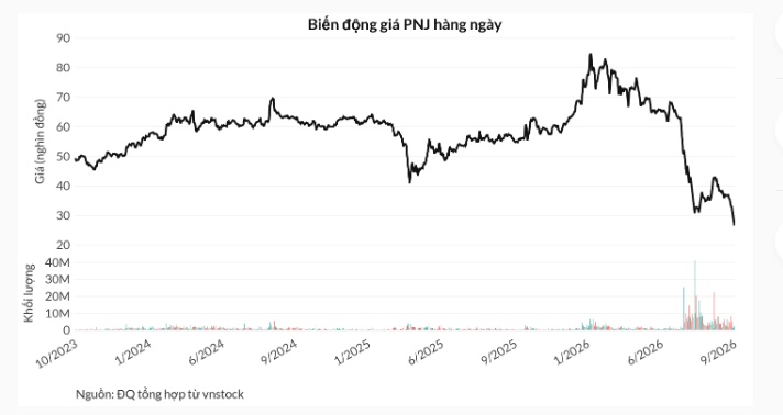 Phép thử với cổ đông tại PNJ