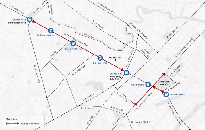 Hai đường trung tâm TP HCM chuyển một chiều từ 10/10 để làm metro