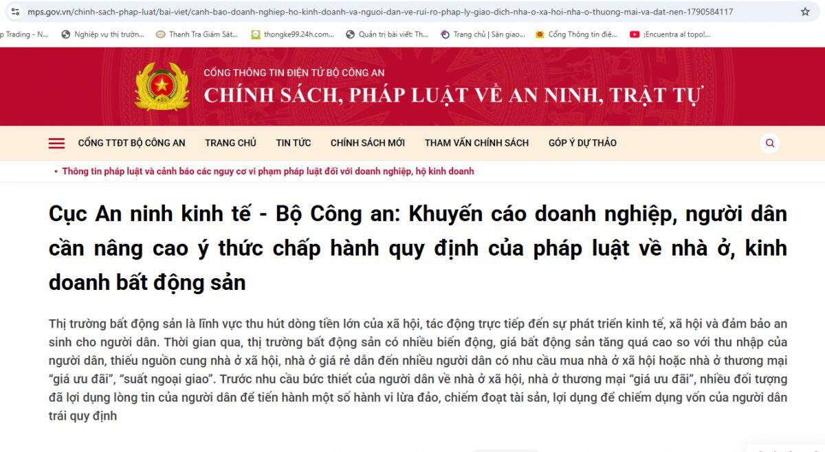 Bộ Công an cảnh báo một kiểu mua nhà tưởng hời nhưng có thể mất trắng tiền đặt cọc