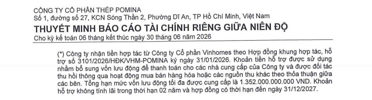 Thép Pomina lỗ chồng lỗ, Vinhomes tung hơn 1.100 tỷ đồng cứu dòng tiền?