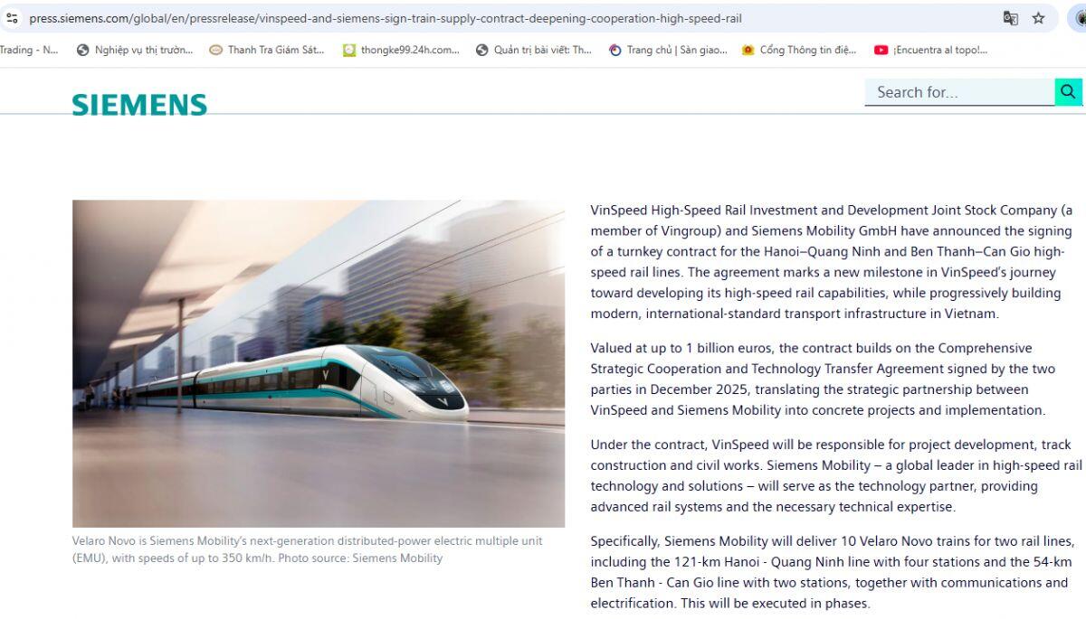 Thương vụ 1 tỷ euro của ông Phạm Nhật Vượng khiến Siemens đặt câu hỏi lạ về Việt Nam