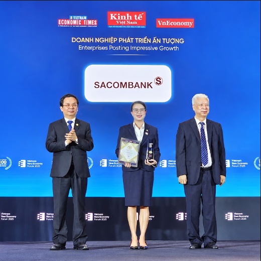 Sacombank được vinh danh thương hiệu mạnh 2026: Vững nội lực, kiến tạo giá trị bền vững