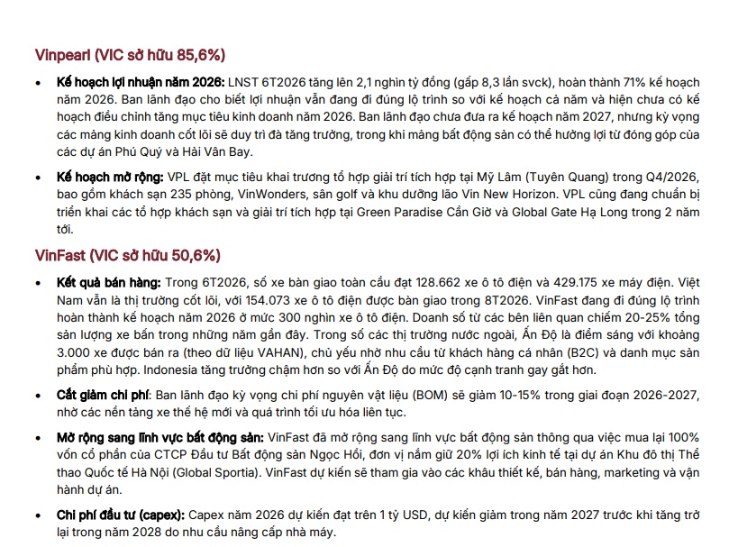 Lợi nhuận Vingroup sẽ tăng 115% trong nửa cuối năm?
