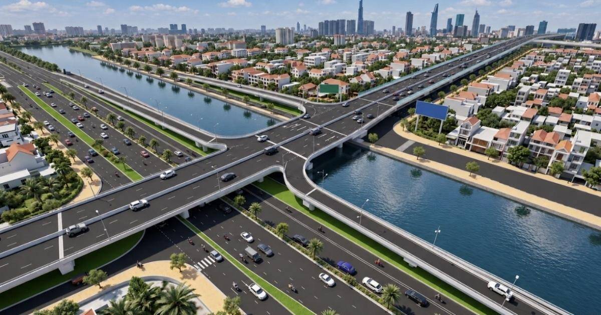 Thiết kế đường trên cao 6.300 tỷ đồng xuyên khu nam TP HCM