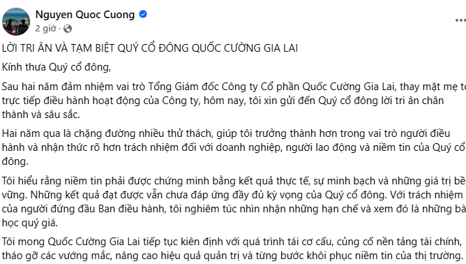 Cường Đô la trải lòng sau 2 năm "chèo lái" QCG
