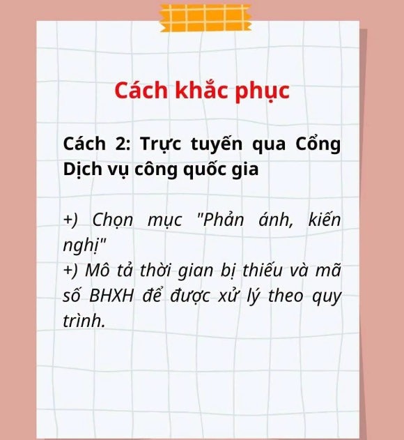 Cách khắc phục VSSID hiển thị thiếu thời gian đóng BHXH