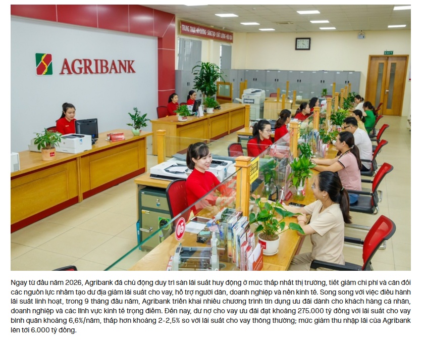 Agribank giảm 2%/năm lãi suất cho vay cho hàng loạt khách hàng từ hôm nay (19/10)