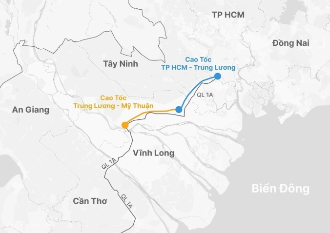 Giao mặt bằng mở rộng cao tốc TP HCM - Trung Lương - Mỹ Thuận trong tháng 11