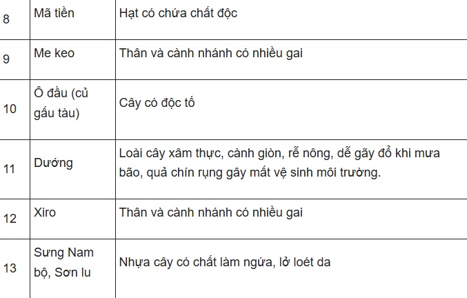 Hà Nội ban hành danh mục 18 loài cây cấm trồng