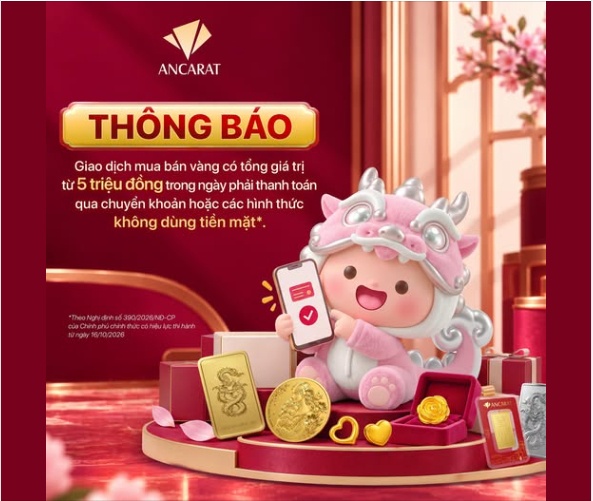 5 tiệm vàng lớn đồng loạt siết quy định thanh toán