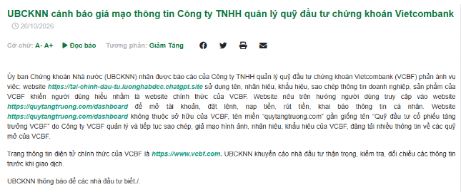 Ủy ban Chứng khoán Nhà nước phát đi cảnh báo