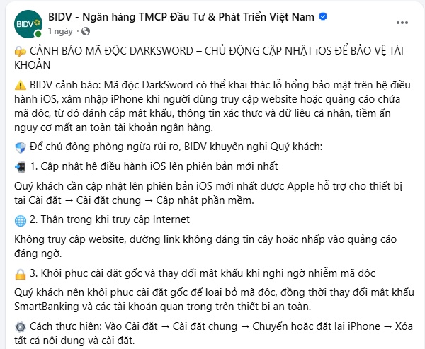 3 ngân hàng lớn đồng loạt cảnh báo người dùng iPhone