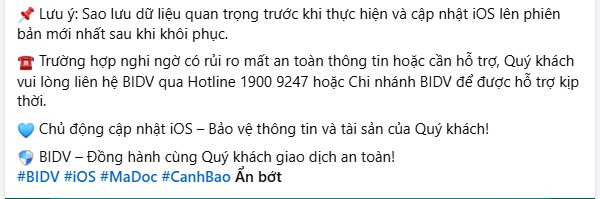 3 ngân hàng lớn đồng loạt cảnh báo người dùng iPhone