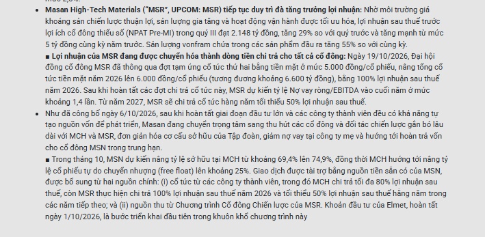 Lợi nhuận Masan tăng hơn gấp đôi, vượt kế hoạch cơ sở cả năm sau 9 tháng