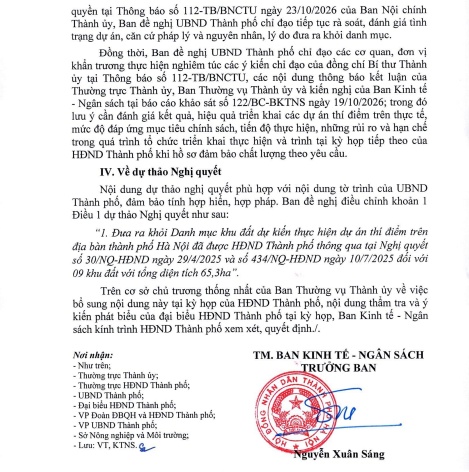 Hà Nội đề xuất đưa 7 dự án nhà ở tại Vĩnh Hưng ra khỏi danh mục thí điểm nhà ở thương mại