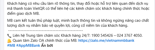 MB nói gì trước thông tin đang lan truyền liên quan hộ kinh doanh và nghĩa vụ thuế