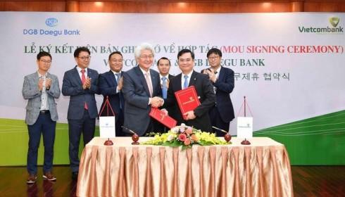 Vietcombank và ngân hàng Hàn Quốc ký kết biên bản ghi nhớ về hợp tác