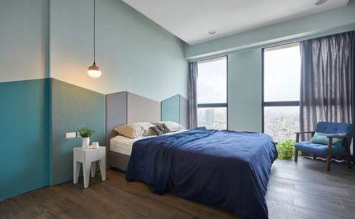 Căn hộ một phòng ngủ với màu xanh dương ấn tượng