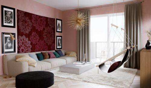 Bí quyết trang trí phòng khách màu hồng khiến vạn người mê