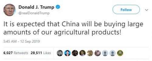 Ông Trump chờ Trung Quốc mua 'thật nhiều' nông sản