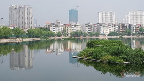 Hà Nội: Hàng chục tỷ kè cứng hồ Đầm Hồng, phường không dám tiếp quản