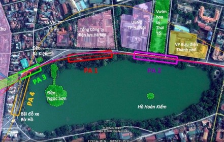 Tiếp tục lấy ý kiến hai bộ về vị trí ga ngầm tại khu vực hồ Hoàn Kiếm
