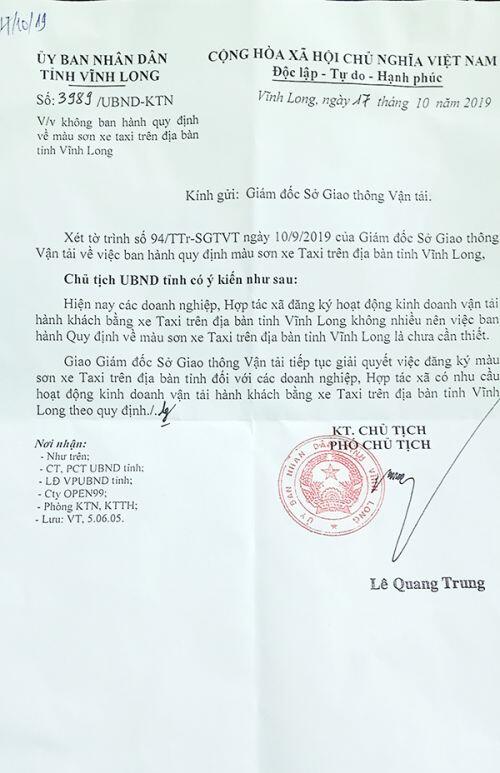 Vụ taxi Open 99 Vĩnh Long:  Sở GTVT thừa nhận “cầm đèn chạy trước ô tô”