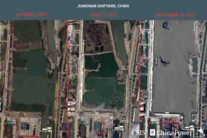 Bên trong xưởng đóng tàu sân bay bí mật của Trung Quốc có gì?