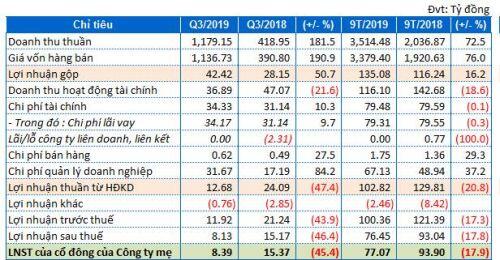 ROS lãi ròng hợp nhất 77 tỷ đồng trong 9 tháng đầu năm