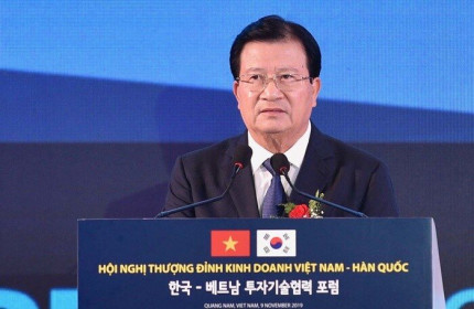Phó thủ tướng: 'Việt Nam mong Hàn Quốc tham gia cổ phần hóa doanh nghiệp nhà nước'