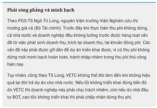 Thu phí không dừng nguy cơ "đổ bể"