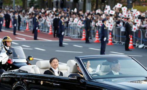 Hoành tráng lễ diễu hành của Nhật hoàng Naruhito sau đăng quang